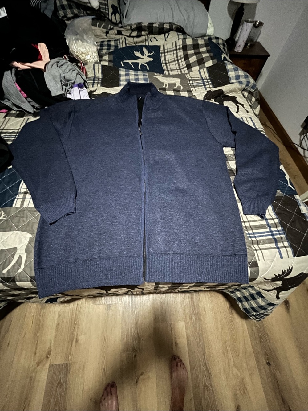 NWOT MENS ZIP UP SWEATER SIZE 4XL